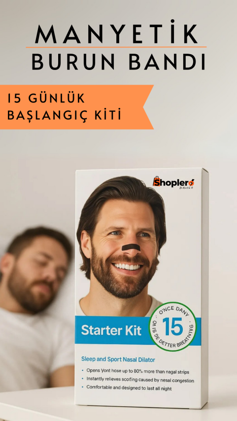 Manyetik Burun Bandı Başlangıç Kiti – Beyaz (15 Günlük) - 1